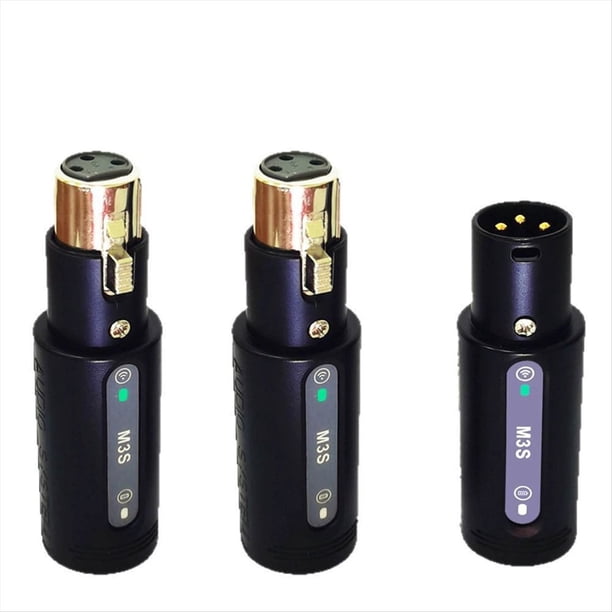 Adaptador de Micrófono Inalámbrico de 2,4 GHz con Amplificador de Micrófono Integrado y Convertidor de Micrófono Inalámbrico. Audio de Alta Resolución.