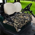thumbnail image 2 of Golf Cart Seat Covers for 2 Seater,Black Floral Microfiber Cart Seat Towel Blanket,Boho Botanical Vintage Paisley Flower Absorbent Breathable Non Slip Bench Seats Protector for Golf Course 51"x31", 2 of 9