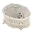 thumbnail image 4 of Retro Enamel European Style Oval Trinket Chest Jewelry Box Organizer Holder, 4 of 6