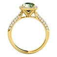 thumbnail image 3 of Aonejewelry 0.95 Ct. Ttw Diamond and Cushion Cut Green Amethyst Ring in 10K Yellow Gold, 3 of 4