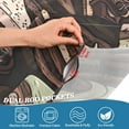 thumbnail image 5 of Yayeee Kitchen Curtains Tier Set of 2 Light Filtering 57"x36" Over Sink Window Panels, Black Chocolate Cakes, 5 of 7