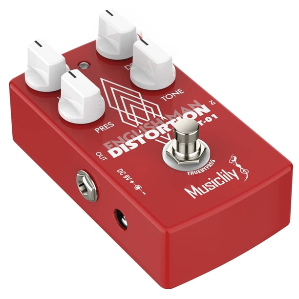 Pedal de Efectos Musiclily Pro Classic English Distortion para Guitarra Eléctrica y Bajo