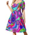 thumbnail image 1 of Robe Hippie Groovy Flower Power Cool Ts Robes Été Élégante Robe de Plage Robes de Danse, 1 of 4