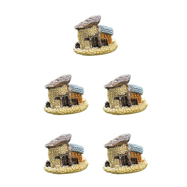 ZheElen Fairy Garden Kit Not Fade Easily Beautiful Eye-catching Lightweight Terrarium Decor Different Display Balcony Decoration Type 4 5Set