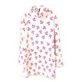 thumbnail image 5 of Kidsy Girls Pink Anchor Peruvian Cotton Pullover Hoodie – Long Sleeve, Front Pocket, Anchor, 2, 5 of 9