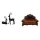 thumbnail image 1 of Elegante Escultura De Resina De Ciervo Negro Y Sofá En Miniatura Para Sala De Estar, Estudio, Balcón, Micropaisaje, Decoración, Regalo., 1 of 8