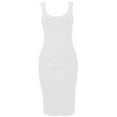 thumbnail image 6 of IROINNID Women's Sheath Dress Summer Sleeveless Slim Fit Personality Wrap Solid Color Elastic Waist Dress, 6 of 7