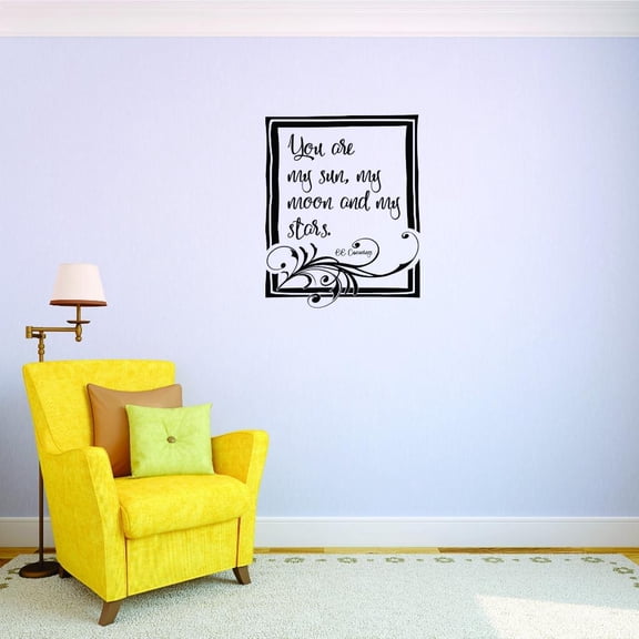 Custom Decals You Are My Sun, My Moon And My Stars. Wall Art Size: 12 X 18 Inches Color: Black