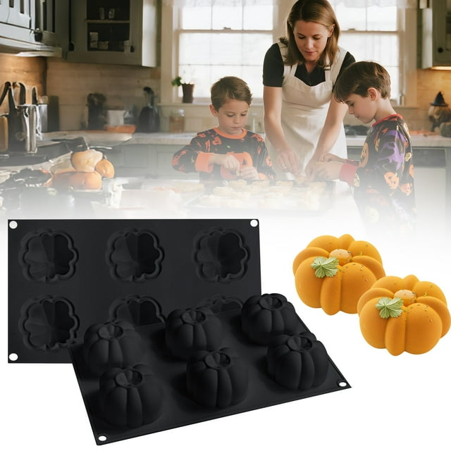 WHEANG Outils de Gâteau Carré Halloween & Action de Grâce / Cuisson en Silicone / Dessert de Gelée / Cuisson Réutilisable Antiadhésive