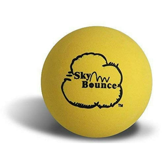 Sky Bounce Color Rubber Handballs for Recreational Handball, Stickball, Racquetball, Catch, Fetch, and Many More Games, 2 1/4-Inch, Yellow, 12 Count