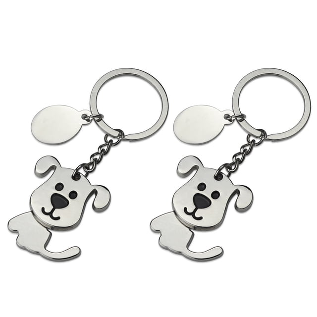 CIMAXIC dog pendant 2pcs Adorable Dog Keychain Creative Key Rings Dog Keychain Ornament Bag Hanging Pendant,3.54"X1.42"X0.08"