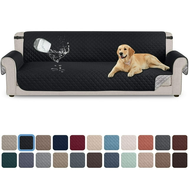 CHOK 100% Waterproof Sofa Cover Non Slip Couch Cover Machine Washable Slipcover Leakproof Furniture Protector for Dogs Kids Pets Dark Gray Sofa