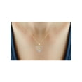 thumbnail image 5 of JewelersClub 14K Gold Plated Silver (.925) Heart Necklace with Accent White Diamonds | Jewelry Pendant Necklaces for Women White Diamonds & 18 inch Rope Chain with Spring Clasp, 5 of 5
