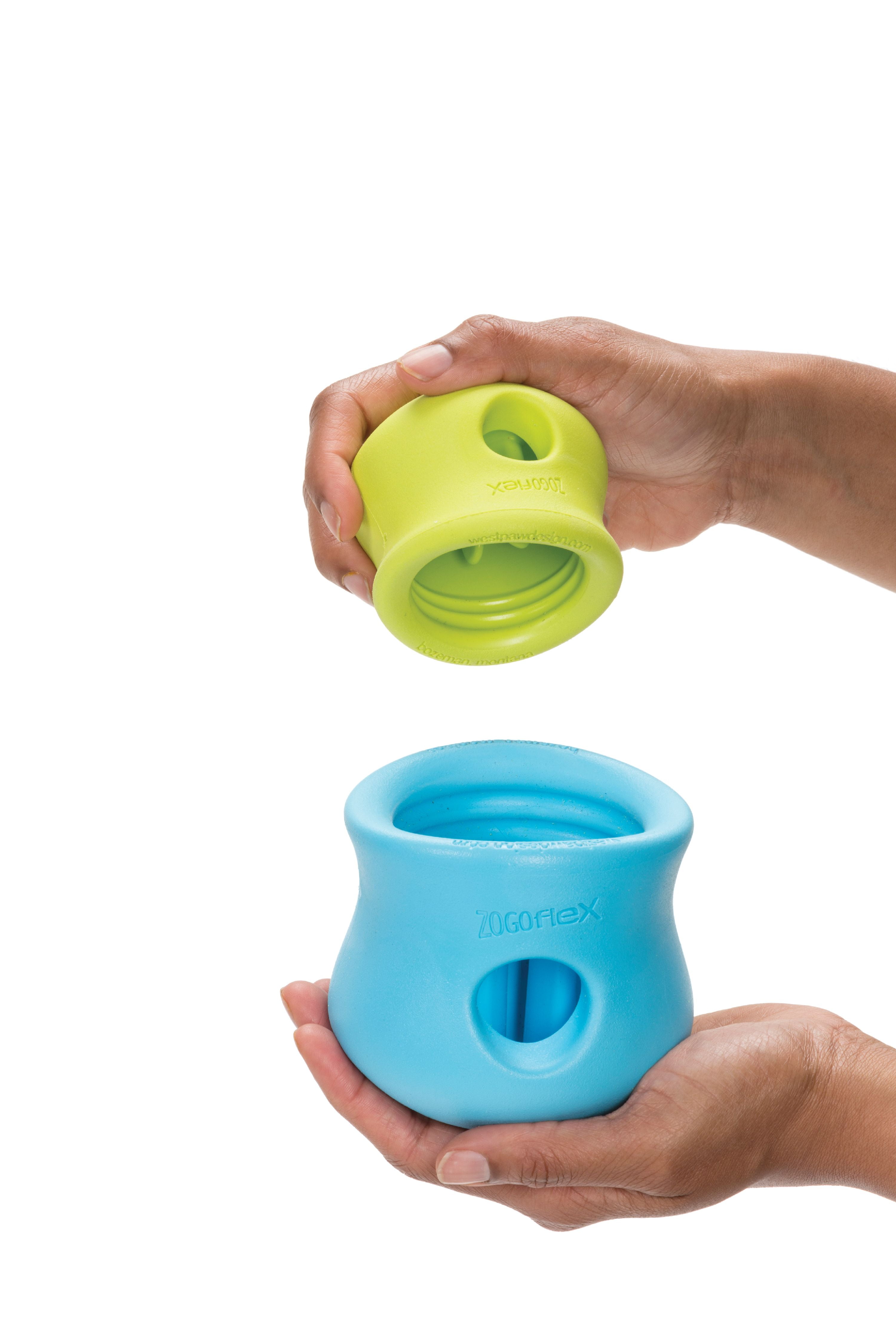 West Paw Zogoflex Toppl Large 4" Dog Toy Tangerine