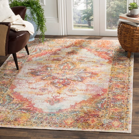 SAFAVIEH Crystal Odran Oriental Area Rug, Cream/Rose, 5' x 8'
