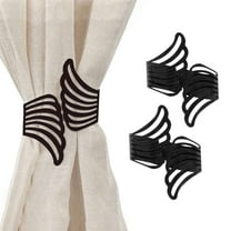 Set of 2 Metal Wings Curtain Tiebacks – Elegant and Durable Design – Black