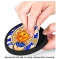thumbnail image 3 of Silicone Non-Slip Drink Coasters with Removable Printed Absorbent Felt Pad - Set of 4 - Sun & Clouds - Image by Dan Morris, 3 of 3
