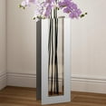 thumbnail image 2 of SHYFOY Large Floor Vase, 23.74“ Tall Mirrored Vase Glass for Floor Silver Rectangular Decorative Vases Modern for Luxury Living Room Hallway Corner Decor, 2 of 5