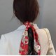 thumbnail image 4 of Lazo para el cabello con cinta Bufanda de seda estampada Lazo para el cabello de intestino grueso Tejido de serpentina de cola de caballo Lazo para el cabello grande Mujeres y niñas Cuerda para el cabello suave Accesorios para el cabello Gre esquí esquí Gafas de esquí, 4 of 5