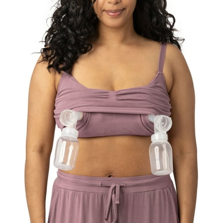 Kindred Bravely Sublime Wireless Busty Sleep Pumping Bra | Seamless Pumping & Nursing Bra for E  F  G  H Cups (Twilight  2X-Busty)