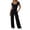 Black, variant on Women's Ribbed Two Piece Set, Square Neck Crop Top and High Waist Wide Leg Pants Set, Casual Summer Outfit with Side Pockets, Fashion Two Piece Outfit for Going Out Outfits Black