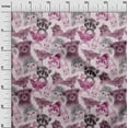 thumbnail image 2 of oneOone Polyester Lycra Pink Fabric Animals Watercolor Fabric For Sewing Printed Craft Fabric By The Yard 56 Inch Wide, 2 of 4