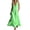 Green, variant on Makaor Linen Dress Women A Line Button Maxi Dresses Plus Size Sleeveless Dress Gingham V Neck Beach Vacation Clothes with Pockets Black L