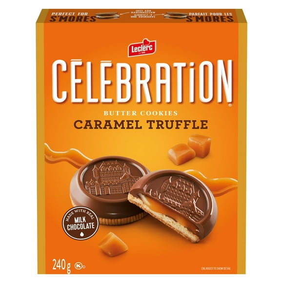 Celebration Milk Chocolate Top Butter Caramel Truffle Cookies, 240g / Boxed Cookies