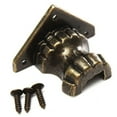 4Pcs Antique Wooden Box FourSided Foot Support Alloy Corner