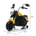 thumbnail image 2 of Motorcycle Ride On Toys, 6V Kids Ride On Motorcycle Battery Powered Electric Toy, Electric Motorcycles for Kid Boys Girls w/ Training Wheels & LED Front Headlight, Suitable for Ages 2-4, Yellow, R1493, 2 of 6