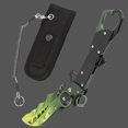 thumbnail image 4 of Pinza de pesca plegable con cuerda de mano (verde y negro) Likrtyny  Para estrenar, 4 of 6