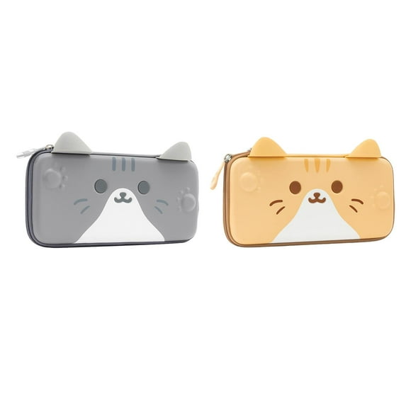 Lindo Estuche de Transporte con Forma de Compatible con Switch Gris+Lindo Estuche de Transporte con Forma de Pata de