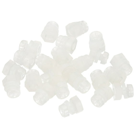 Uxcell M2.5x4mm White Nylon Bolts Plastic Nuts Full Thread Head Screws and Nuts Set for Industrial Home Fastening Projects, 24 Sets