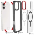 thumbnail image 3 of . Funda GHOSTEK Covert para iPhone 16 Transp Humo con MagSafe multicolor, 3 of 7
