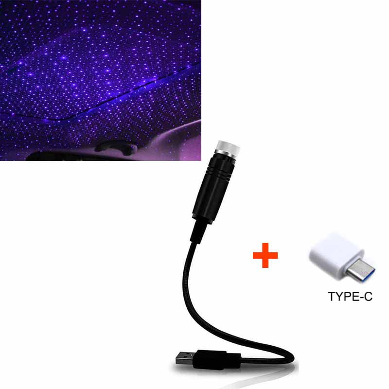 Details about   Plug and Play USB Car Home Roof Romantic Night Light Atmosphere Lamp Party Decor 