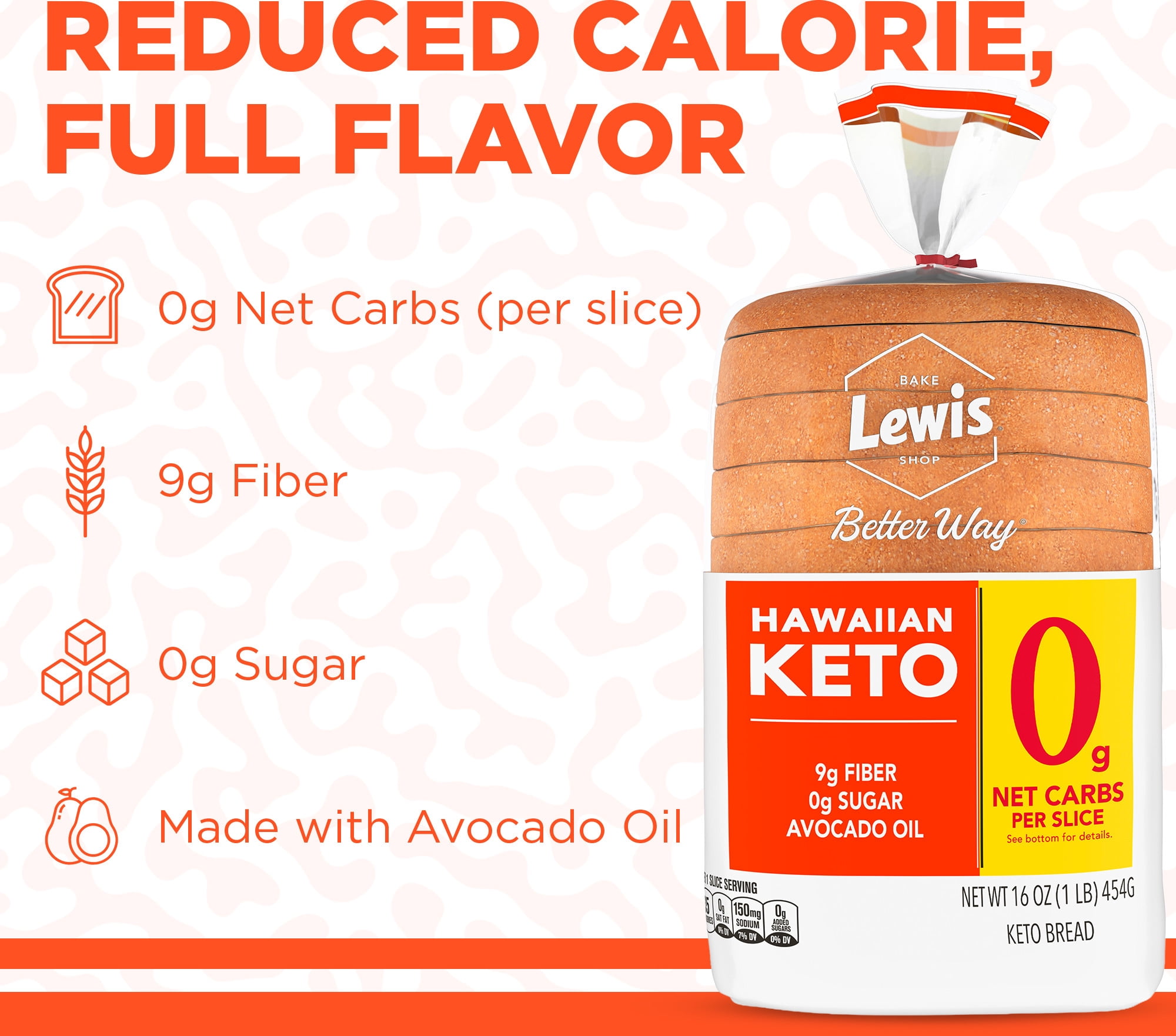 Lewis Bake Shop Better Way Hawaiian Keto Bread, 16 oz