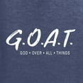 thumbnail image 6 of Wild Bobby, Goat God Over All Things Inspirational/Christian Unisex Graphic Hoodie Sweatshirt, Vintage Heather Navy, Small, 6 of 6