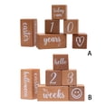 thumbnail image 4 of 6 Pieces/Set Wood Baby Milestone Block Stylish Cute Printing Replacement Month Birthday Photography Prop Toy Accessories in Box, 4 of 8
