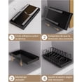 thumbnail image 4 of Organizador de Ollas y Sartenes, Extensible Organizador Tapas Ollas con 10 Compartimentos Ajustable, Soporte Tapas Ollas y Sartenes para Cocina, Almacenar Tapas de Ollas, Platos, Negro, 4 of 4