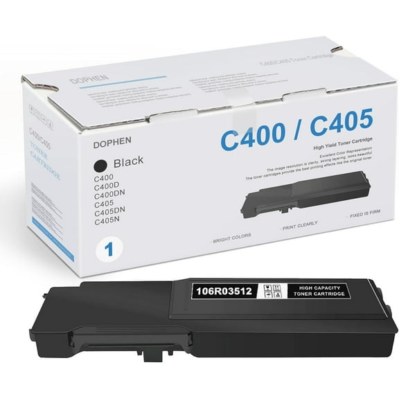 1-Pack C400/C405 Black Toner Cartridge - Doph106R03512 High Capacity Toner Replacement for XeroxC400 C400D C400DN C405 C405DN C405N Printe