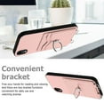thumbnail image 4 of for iPhone XR PU Leather Case, Wallet Case with Ring Stand Kickstand Shockproof Protective for Women Girls Card Holder Slot Stand Shoulder Strap Case for iPhone XR, Rosegold, 4 of 8