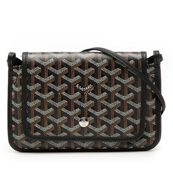 Pre-Owned Goyard Plumet Shoulder Bag Pouch Wallet Black Multicolor Leather Women's GOYARD