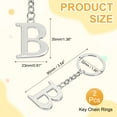 thumbnail image 2 of Uxcell Initial Letter Keychain Letter A-Z Keychain Alphabet B Pendant Key Ring for Backpack Purse Bag, Silver 2Pcs, 2 of 7