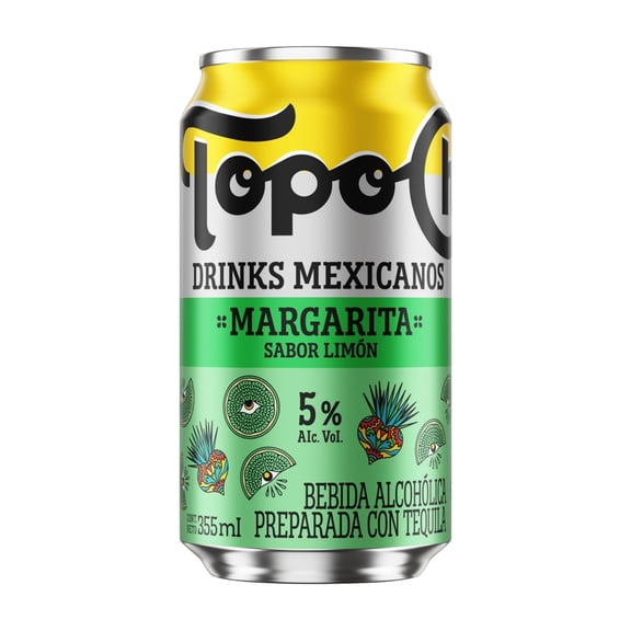 Bebida alcohólica preparada Topo Chico Drinks Mexicanos Margarita Limón 355 ml