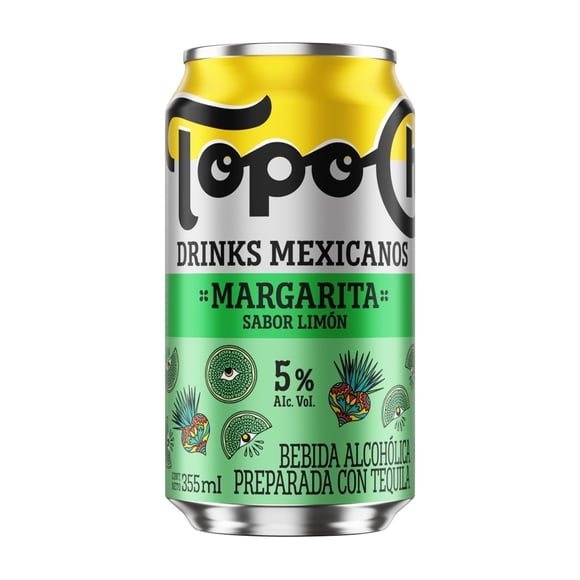 Bebida alcohólica preparada Topo Chico Drinks Mexicanos Margarita Limón 355 ml