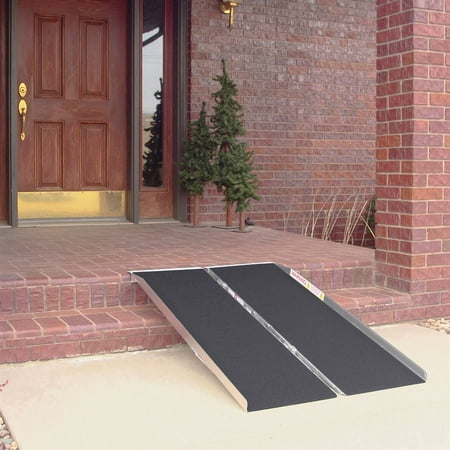 4-ft x 30-in Portable Singlefold Wheelchair Ramp 800 lb. Weight Capacity, Maximum 8-in Rise