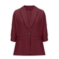 Ankola Blazers for Women Suit Jackets Dressy 3/4 Sleeve Blazer Business ...
