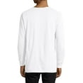 thumbnail image 3 of Hanes Long Sleeve Cotton T-Shirt Unisex Garment Dyed Tee Crewneck Cotton, 3 of 6