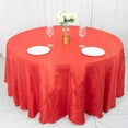 thumbnail image 2 of BalsaCircle 120" Red Accordion Crinkle Taffeta Round Tablecloth Decoration, 2 of 8