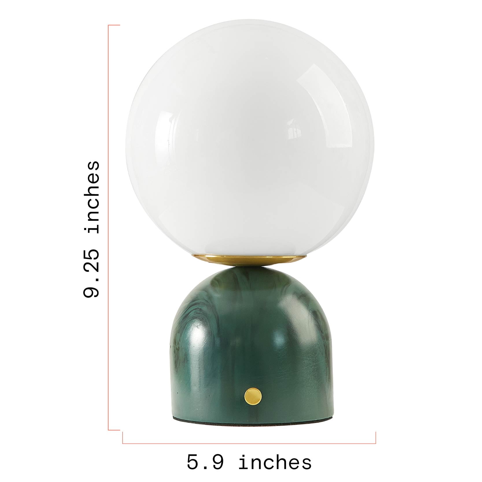 Beautiful Thyme Green Marble Uplight by Drew Barrymore, 9.25" H